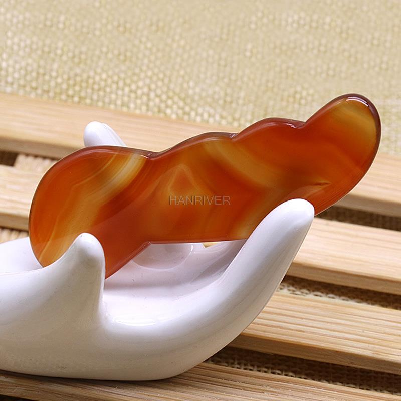 Gua Sha Tool Rose Quartz - Alat Pijat Terapi SPA Akupunktur Pengikis