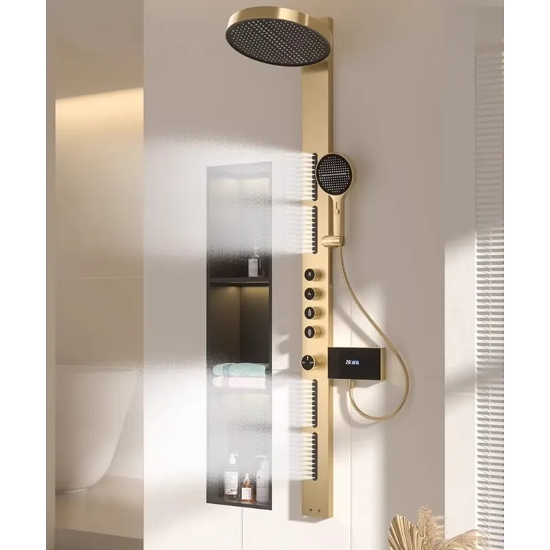 Spa & Wellness Centre Lielupe - Set Panel Shower Brass Rainfall dengan