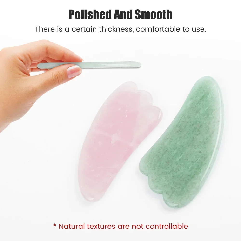 Papan Pijat Gua Sha Batu Giok  - Gua Sha Tool Rose Quartz ulasan dan harga