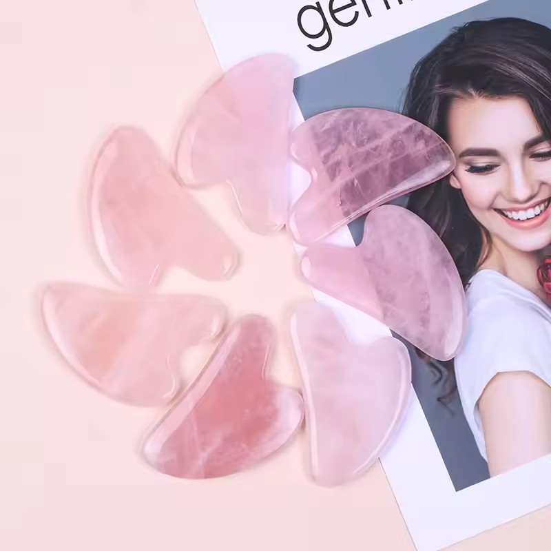 5 Buah Alat Perawatan Kulit Pa - Gua Sha Tool Rose Quartz ulasan dan harga