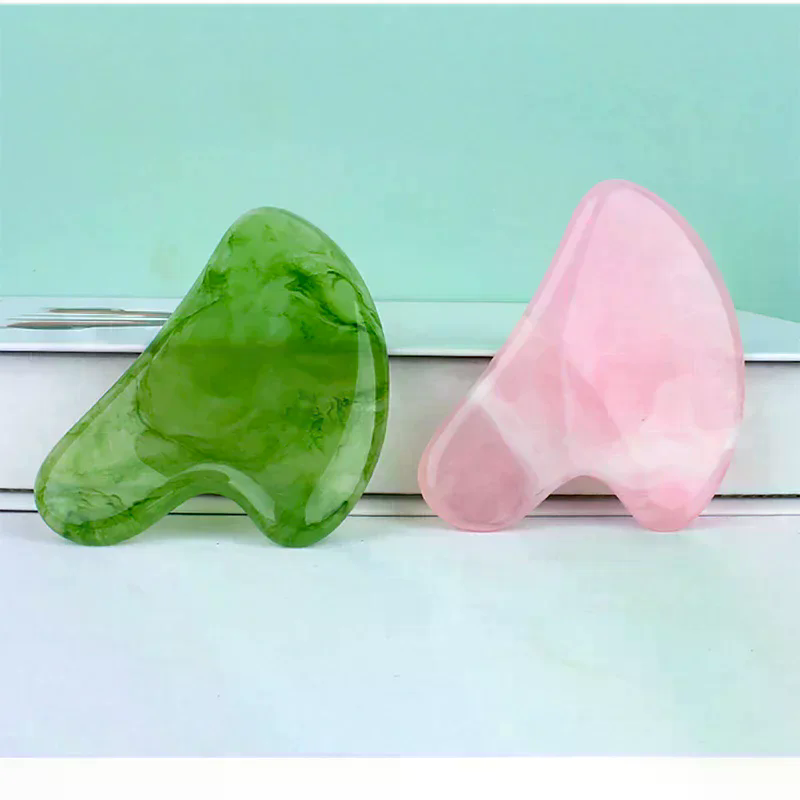 Alat Pijat Wajah Batu Giok Ala - Gua Sha Tool Rose Quartz ulasan dan harga