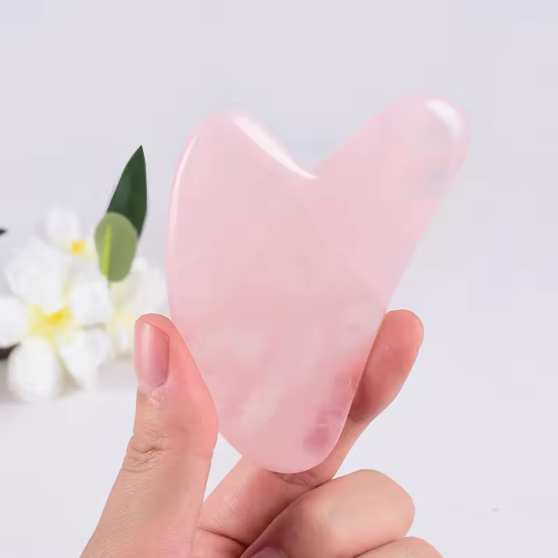 Alat Pijat Gua Sha Batu Giok A - Gua Sha Tool Rose Quartz ulasan dan harga